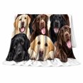 thumbnail image 2 of Friendly Labrador Retrievers Portrait Pet Adoption, Cozy Pet Portrait Pattern, Warm Flannel Blanket for Living Room and Reading Nook, Dog Lovers Friendship Gift, Pet Lover Home Decor, 2 of 9