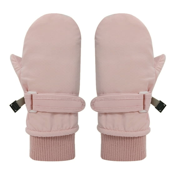 Warm Baby Toddler Winter Ski Gloves with String Cold Weather Mittens for Boys & Girls Fleece Lined Insulated Snow Gloves