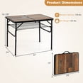 thumbnail image 3 of Gymax Table de Camping Pliant de 3 Pi avec Hauteurs Réglables, Filet de Rangement et Poignée de Transport, 3 of 10