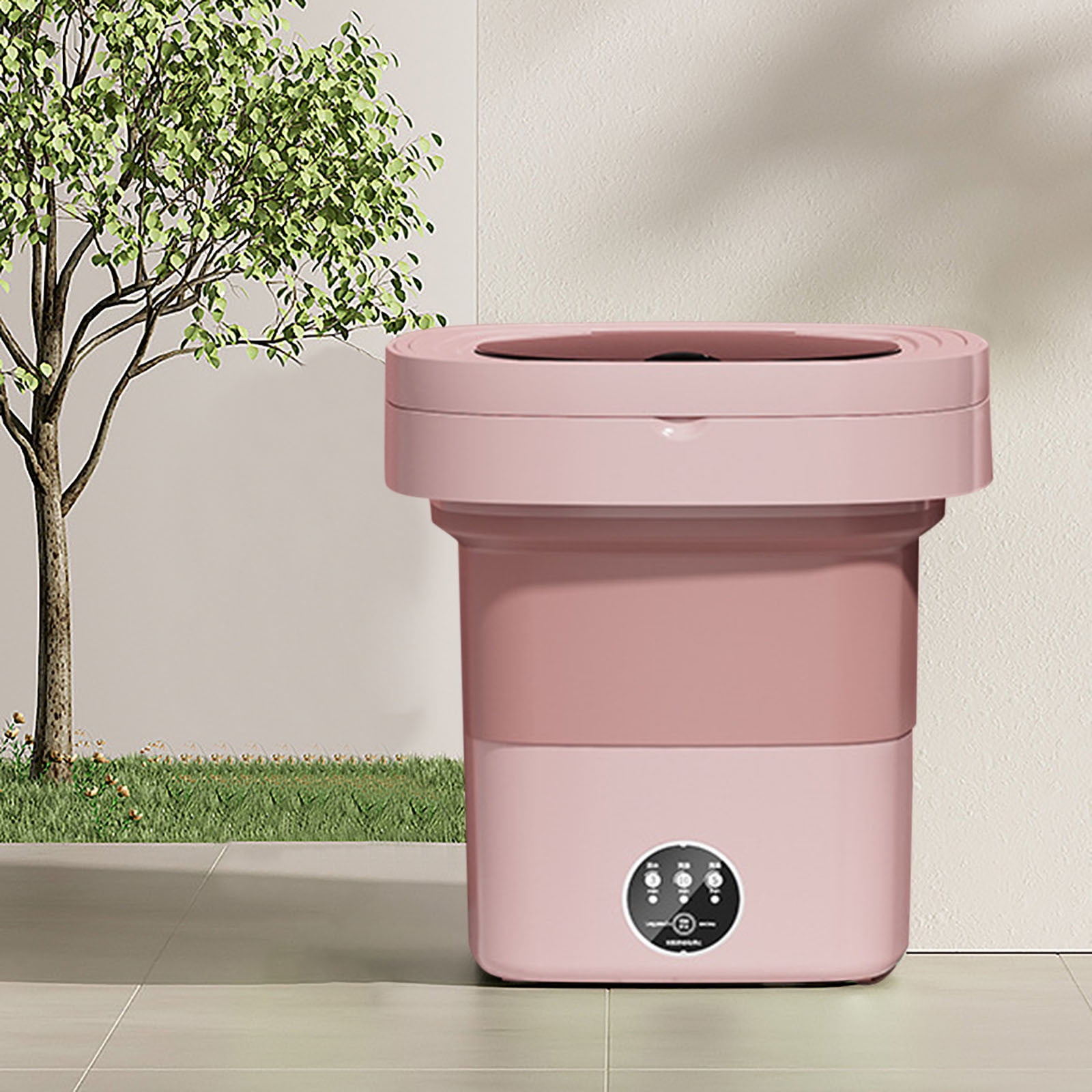 FHBVT Folding Portable Mini Washing Machine 8.5L Large Capacity 3 Intelligent Cleaning Modes Foldable Space-Saving Dehydration Function for Dormitory Travel Home Underwear Baby Clothing Washing