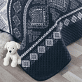 thumbnail image 5 of Shubozy Reversible Cotton Blend Bedding Quilt Set with Embroidered Shams – Elegant Blue/White Bedspread & Coverlet Set, (Queen), 5 of 7
