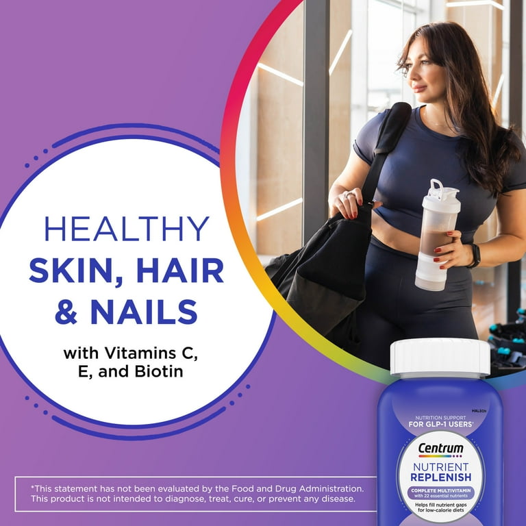replenish glp-1 Centrum Nutrient Replenish Glp-1 Nutrition Support Multivitamin for Whole  Body Health and Appearance