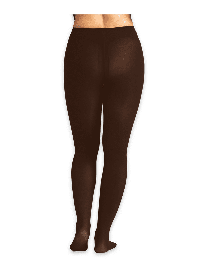On the Go Women's Footed Classic Tights (1 Pair, Brown, Size XL