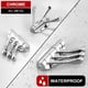 thumbnail image 2 of Ganchos giratorios de metal macizo, ganchos para toallas plegables con tres brazos giratorios múltiples, gancho triple para colgar batas, montado en la pared, cromo pulido, B1009CH-P1, 2 of 7