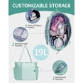 thumbnail image 6 of Yoga Bags for Women Yoga Mat Bag Carrier Carryall Tote with with Hook-and-loop, Pilates Shoulder for Travel Beach Gym Office Workout, Green, 6 of 11