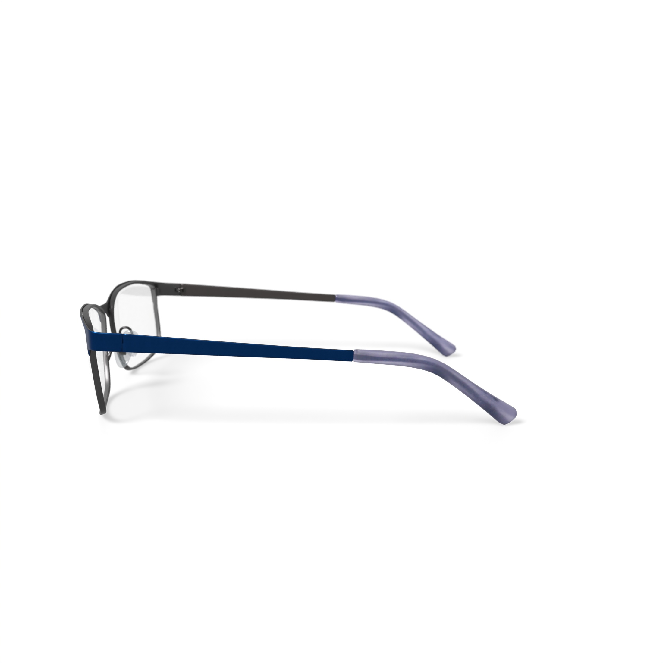 TiFlex Men's T1708 Rectangular Rectangular Prescription Eyeglasses with Case, Navy/Gunmetal