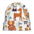 thumbnail image 7 of Xecao Animal Cartoon Style Print Beanie Knitted Hat for Men Women, Winter Fashion Knit Cuffed Caps Unisex, 7 of 7