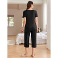 thumbnail image 5 of Ekouaer Womens Pajama Sets Pajamas Sets Sleepwear Shorts Lounge Set summer pajamas for women, 5 of 6
