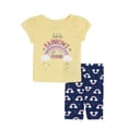 thumbnail image 2 of Saint Eve Baby and Toddler Girls Biker Short PJ and Gown 3-piece Set, Sizes 12M-5T, 2 of 5