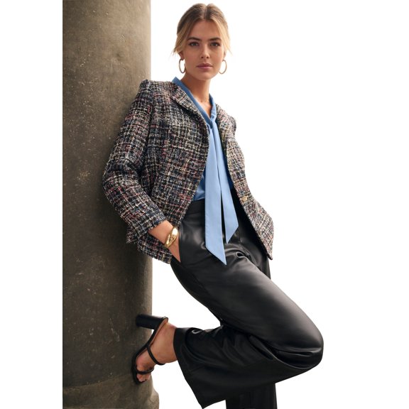 Jessica London Women's Plus Size Tweed Lady Jacket