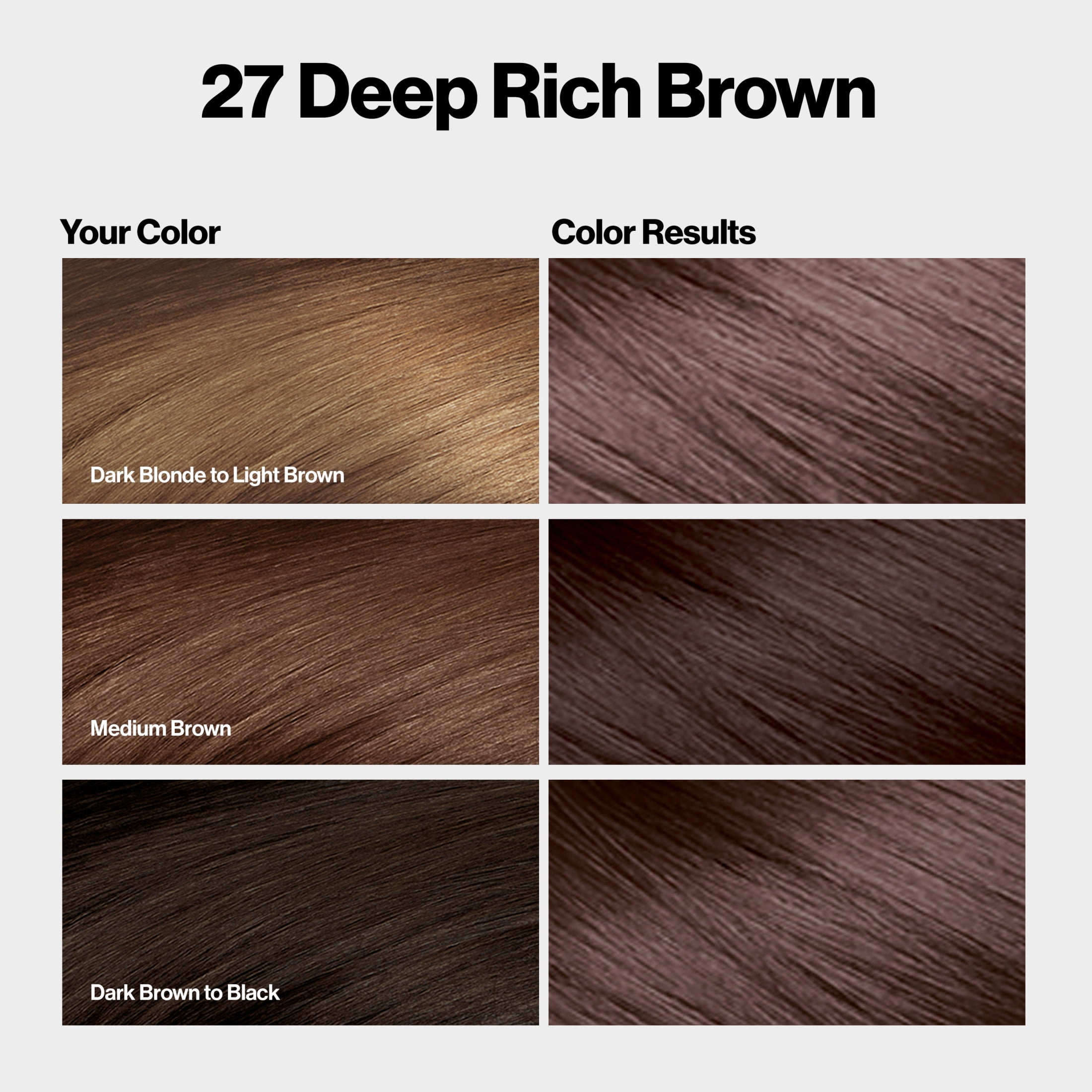 (3 pack) Revlon ColorSilk Permanent Hair Color, Bond Repair Complex, 27 Deep Rich Brown, 1 pack
