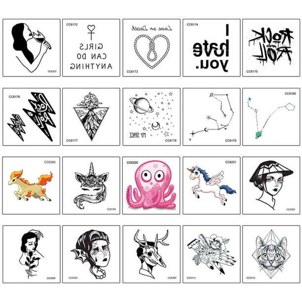 Pegatinas De Tatuaje Para Niños A Prueba De Agua Animal Mariposa Flor Diy Pegatinas De Tatuaje De Dibujos Animados Para Niños 20 Piezas sonducket HA046386-09