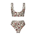 thumbnail image 5 of Daiia Dark Enchanted Flowers And Birds Women's Bikini Set Two Piece Swimsuit High Waisted Bikini Adjustable Straps Bikini Perfect for Beach, Pool, and Summer Vacation-Small, 5 of 9