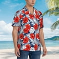 thumbnail image 5 of Goofa Leaves And Flowers Hawaiian Shirt for Men, Unisex Summer Beach Casual Short Sleeve Button Down Shirts,Aloha Tropical Floral print shirt-Medium, 5 of 9