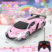 Betheaces Remote Control Car for Kids, 1:18 Pink RC Cars Toys for Kids Electric Vehicle Toy Car Hobby Racing Car with Lights & Controller, Birthday Gifts for Girl Boys Age 3-9 Years Old(Pink)
