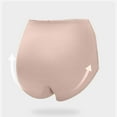 thumbnail image 6 of Ohufall Women's Seamless Cotton Briefs Underwear Breathable Solid Color High Waist Tummy Control Brief Stretchy Comfortable Full Coverage Panty, 6 of 8
