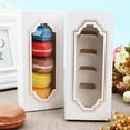 thumbnail image 3 of Caja para macarrones de 5 cavidades con ventana transparente, 10 unidades, para postres, magdalenas, para el hogar y la tienda de postres., 3 of 7