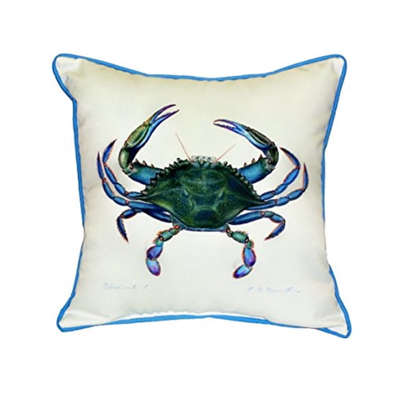 Blue Crab - Male Large Indoor/Outdoor Pillow 18x18