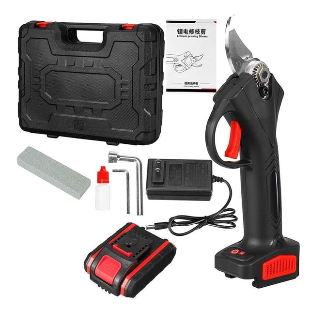 49MM Electric Cordless Pruner With 2PC 20000mAh Lithium-ion Battery Pruning Shear Efficient Fruit Tree Bonsai Pruning Cutter ,High Efficiency
