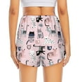 thumbnail image 4 of Uemuo Cat Pattern Women's Athletic Shorts High Waisted Running Shorts with Liner Pockets Gym Elastic Workout Shorts-Small, 4 of 9