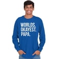 thumbnail image 3 of Worlds Okayest Grandpa Dad Father Day Men's Long Sleeve Tee T Shirt Brisco Brands S, 3 of 5