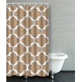 thumbnail image 1 of BSDHOME Moroccan Quatrefoil Camel Brown Pattern Bathroom Shower Curtain 36x72 inches, 1 of 4
