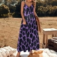 thumbnail image 3 of Purple Leopard Print Sleeveless Dress Dresses Women Summer Women's Summer Clothing, 3 of 9
