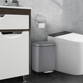 thumbnail image 6 of Goldensoil 3.2 Gallon Stainless Steel Step Trash Can with Lid,Fingerprint-Resistant for Kitchen, Gray, 6 of 8