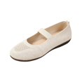 thumbnail image 2 of Womens Breathable Ventilated Knit Mesh Mary Jane Shoes, Elastic Single Strap Slip On Flats, Shock Absorbing Lightweight Daily Walking Footwear, 2 of 6