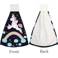 thumbnail image 4 of 1 Pcs Hanging Towels, Dish Towels Cute Unicorn Rainbow Absorbent Hand Towels with Hanging Loop Washcloth for Bathroom Kitchen, 4 of 7