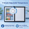 thumbnail image 3 of Auseo Upright Freezer, 3 Cu.ft Mini Freezer with Adjustable Thermostat & Reversible Single Door, Stand Up Freezer for Home/Office/Dorms/Apartment-Black, 3 of 7