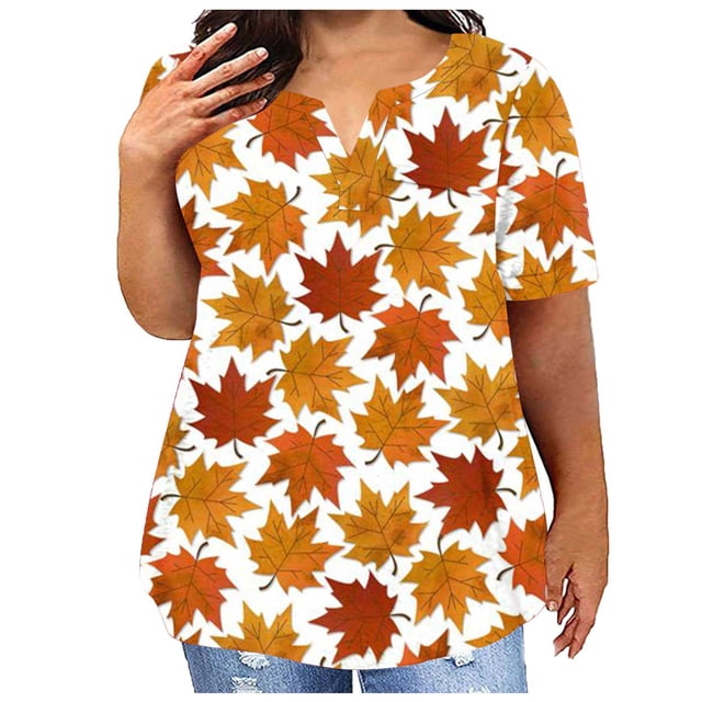 Fiudx Camisas para Mujer Tops de Talla Grande para Mujer, Blusa Sexy con Cuello En V, Blusa de Manga Corta de Verano Holgada Informal de Encaje