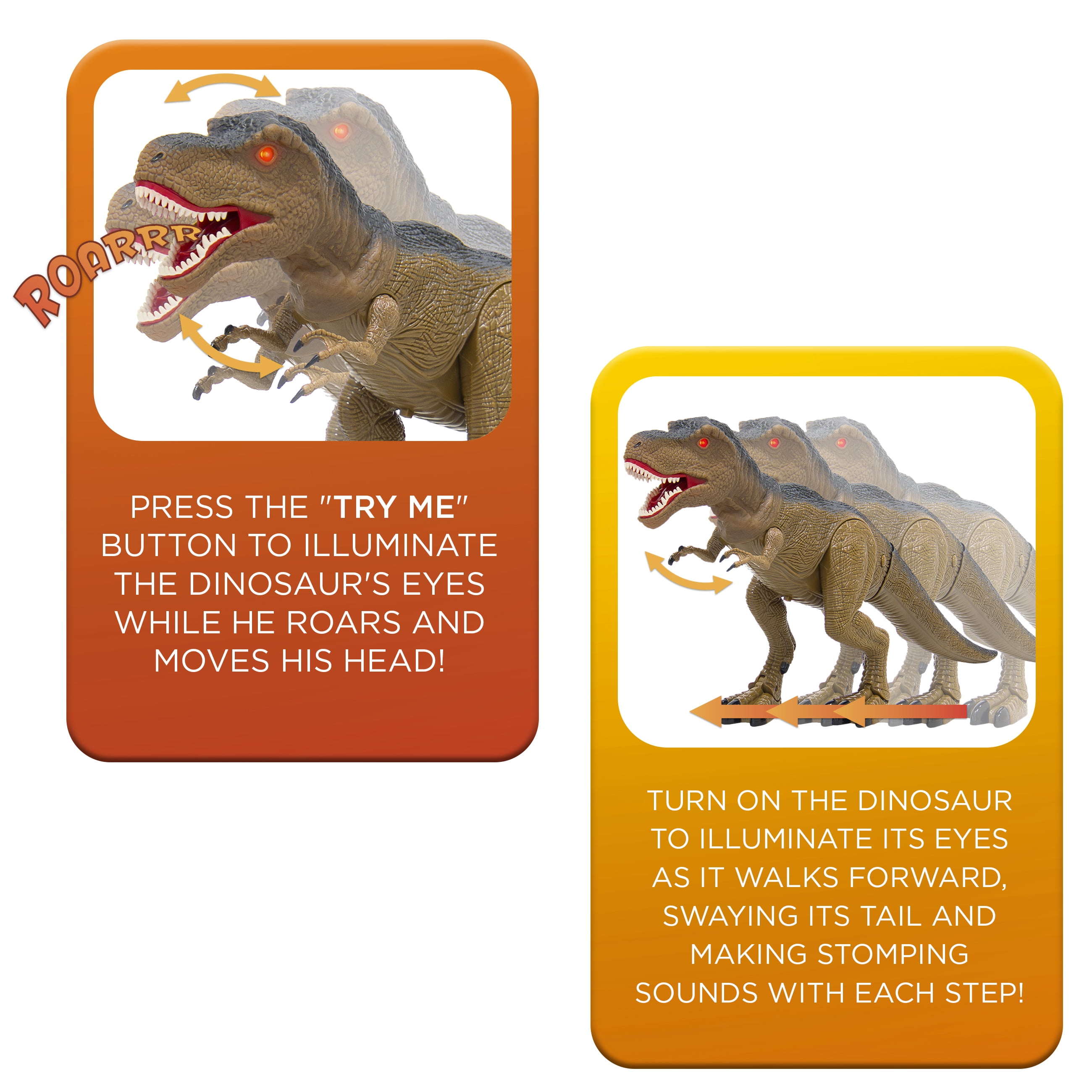New MAMMOTH Dinoroid Walking DINOSAUR Snap Kit Easy Assy MOTORIZED Roar SOUND