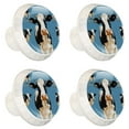 thumbnail image 2 of 4 Pcs Cartoon Cow Knobs for Kitchen Cabinet Cupboard Dresser Bookcase Drawer Pulls Handles Round Home Decor, 2 of 8
