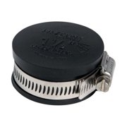 Avalon Rubber Jim Cap With Stainless Steel Hose Clamp 1-1/2"