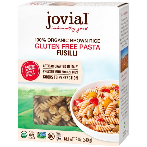 Jovial 100 Organic GlutenFree Brown Rice Fusilli Pasta, 12oz