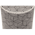 thumbnail image 2 of Bone Inlay End Table – 3D Cube Pattern with Brass Base for Modern Interiors, 2 of 4