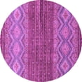 thumbnail image 1 of Ahgly Company Indoor Round Abstract Purple Modern Area Rugs, 4' Round, 1 of 4