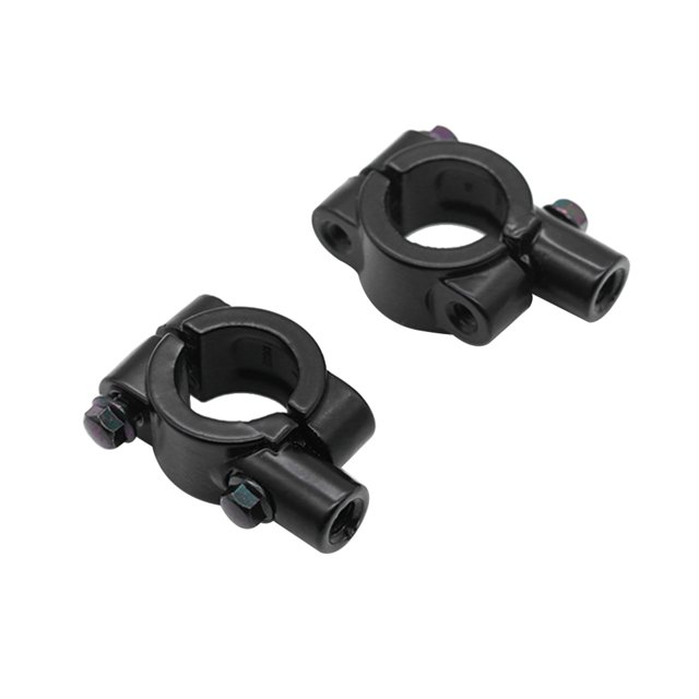 Handlebar Mirror Mount Holder Clamp, 2 Pcs 10mm Thread Aluminum Motorcycle Handlebar Rearview Side Mirrors Adapter for Motorcycles ATV Scooter