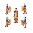 thumbnail image 4 of Disfraz Inflable Vaquero Jinete en Caballo Yeacher Adulto Carnaval Halloween, 4 of 8
