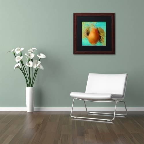 Trademark Fine Art "Glowing Fruits IV" Canvas Art by Color Bakery Black Matte, Wood Frame