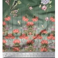 thumbnail image 2 of Soimoi Georgette Viscose Fabric Insect & Lily Panel Print Sewing Fabric Yard 42 Inch Wide, 2 of 3