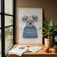 thumbnail image 6 of Winter Koala - Illustration Animal Whimsical Humor Wildlife Fashion Oak Framed Wall Art Print 24 x 36 inches, 6 of 59