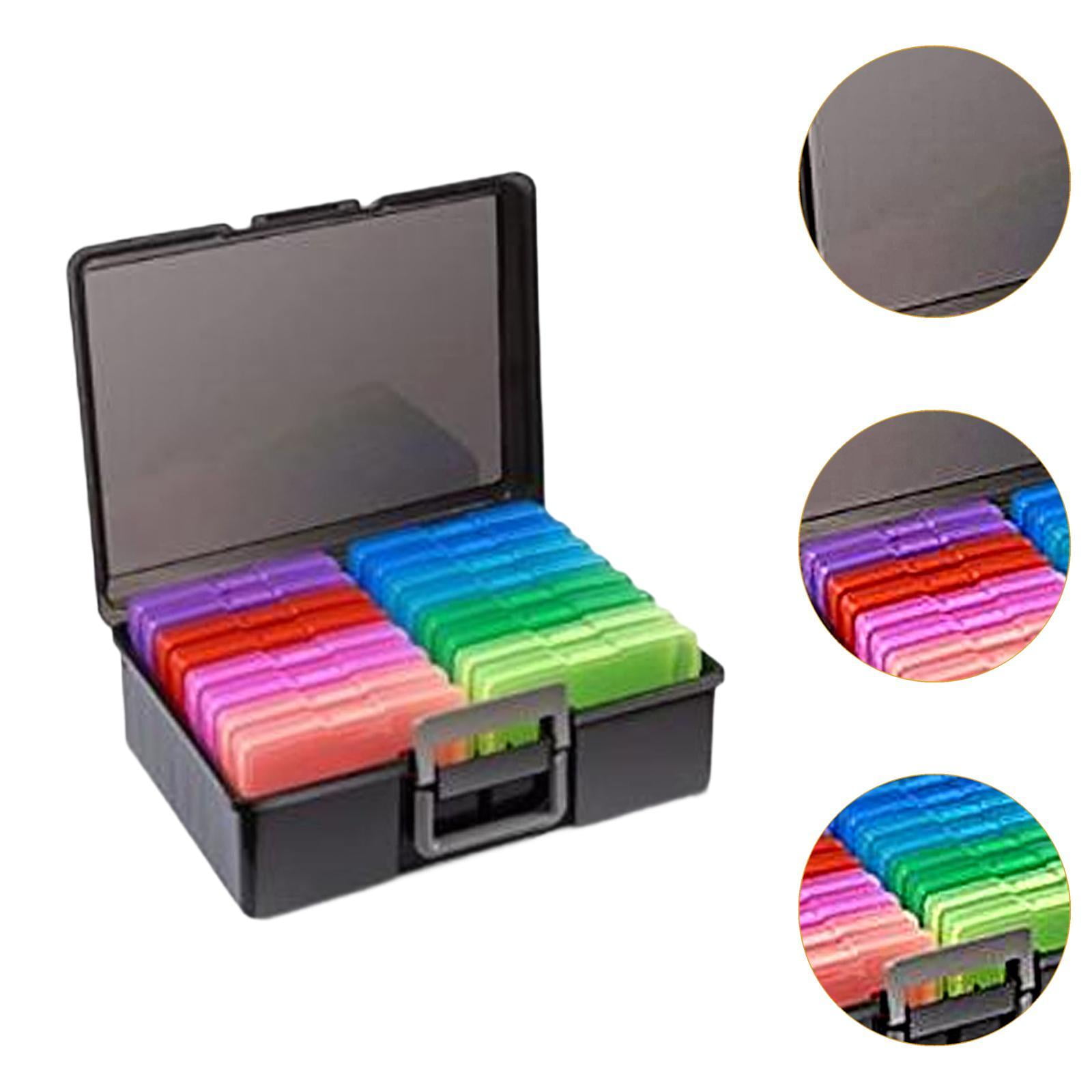 Fiocias Photo Box Photos Organizer Office Sturdy Transparent Portable for Greeting Cards