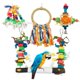 thumbnail image 2 of Parrot Wooden Hanging Chew Toys Colorful Building Blocks Cotton Rope Swing Teeth Grinder Toys Cage Accessories He Qiyong unisex, 2 of 2