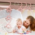 thumbnail image 2 of Funamily Baby Nursery Closet Hangers 40pcs, 11"-14.6" Extendable Newborn Children Coat Clothes. Pink, 2 of 6