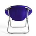 thumbnail image 4 of Urban Shop Super Soft Faux Fur Saucer Chair with Folding Metal Frame, Navy, 29"X32"X22", 4 of 8