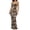 Coffee, variant on Unir Women’S Cheetah Print 2-Piece Skirt Set, V Neck Sleeveless Cami Crop Top With High Waist Slim Fit Floor Length Skirt, Smooth Stretchy Polyester Fabric, 2pcs, Sizes S To L