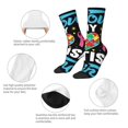 thumbnail image 3 of Picia I Love My Autism Print Athletic Socks for Men & Women – Cushioned Moisture-Wicking Crew Socks for Sports, Running, and Training, Soft & Breathable Size 5-11, 3 of 6