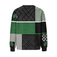 thumbnail image 4 of St. Patrick's Day Sweatshirt for Women Waffle Knit Crewneck Long Sleeve Casual Loose Fit Pullover Sweatshirts (L, Green), 4 of 5